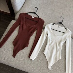 Abercrombie Ribbed Bodysuits Size Small